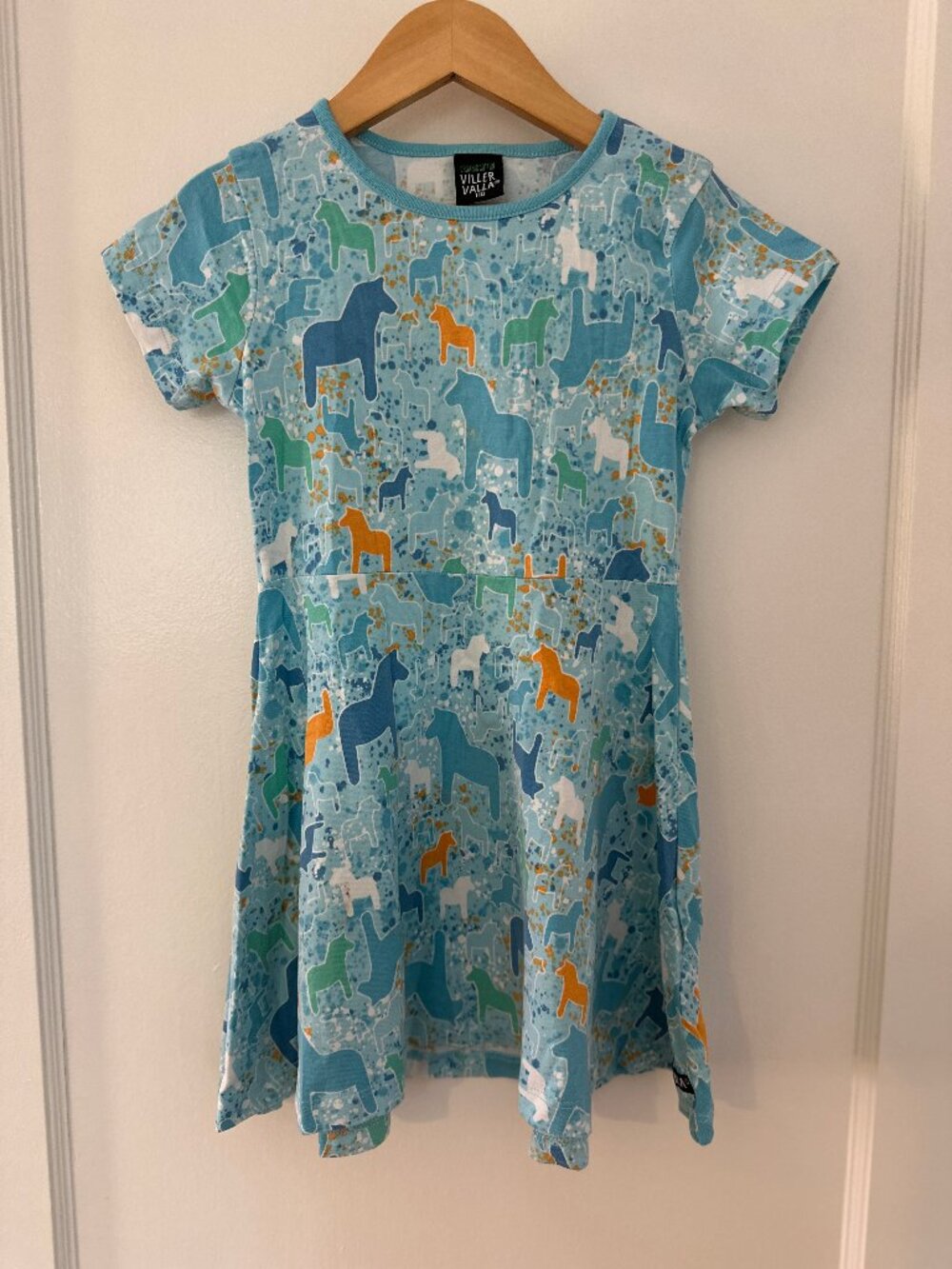 Villervalla Horses Organic Cotton Dress 4T